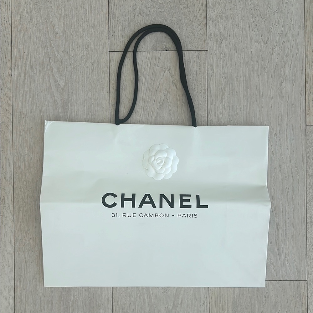 Chanel White Shopping Bag